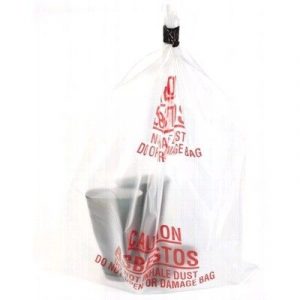 A range of high-quality asbestos bags in various sizes for safe and compliant asbestos removal, available at Beacon Safety.