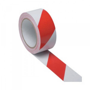 Adhesive - Red/White - 50mm x 33m