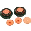 Replacement inhalation and exhalation valves for Sundström SR 100 half face respirator, made from flexible silicone.