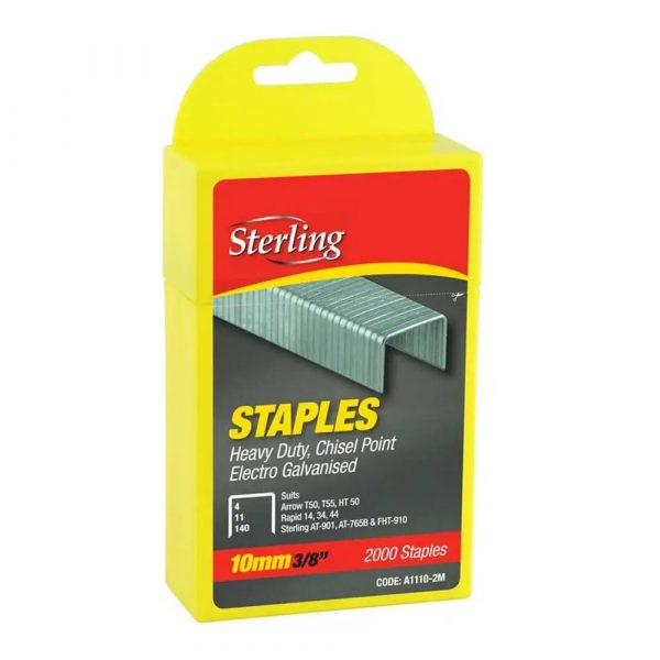 A1110 2M Sterling 140 Series Plastic Box Staples (10mm)