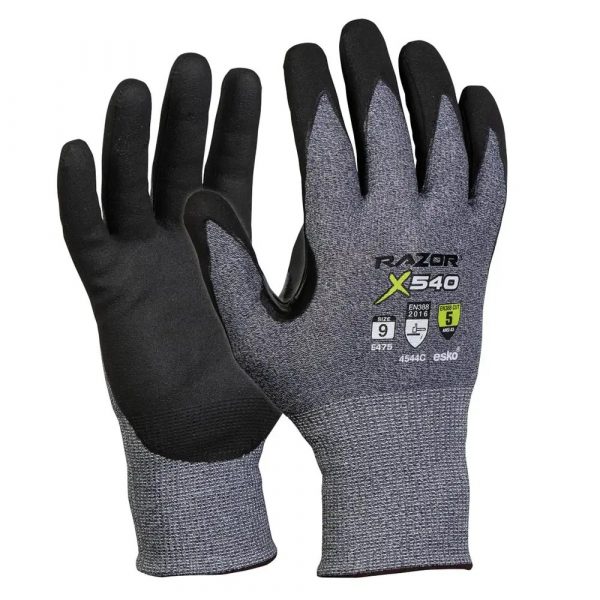 Razor X540 Cut Level 5 Glove Black Nitrile Foam Coating