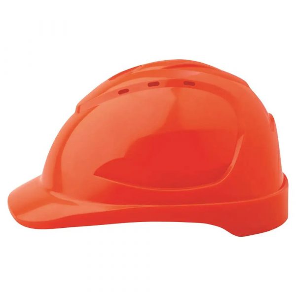Hard Hat Vented Pushlock Orange