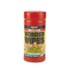 Tub of 100 Wonder Wipes for cleaning hands, tools, and surfaces on site.